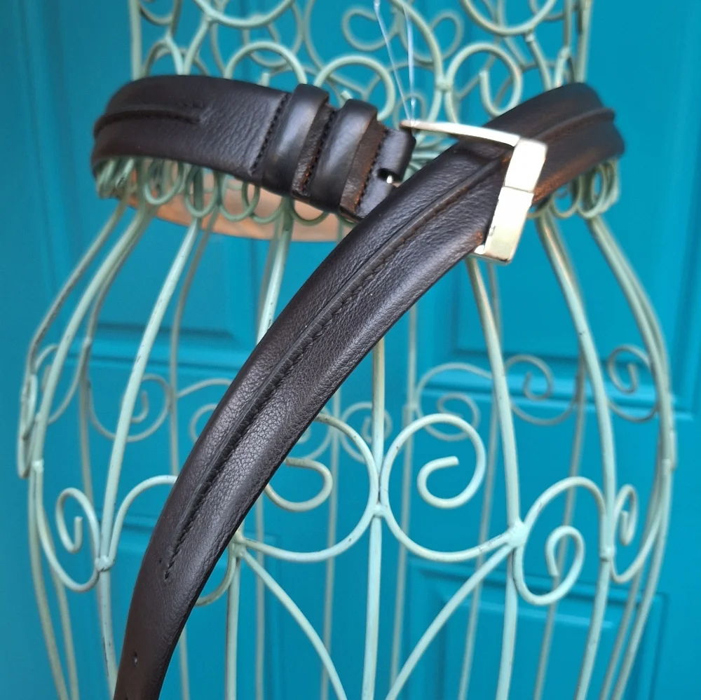 Genuine Leather Embossed Alligator Italian Black Leather Made in Belt